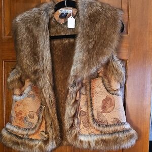 Parkhurst Brown Faux Fur Vest